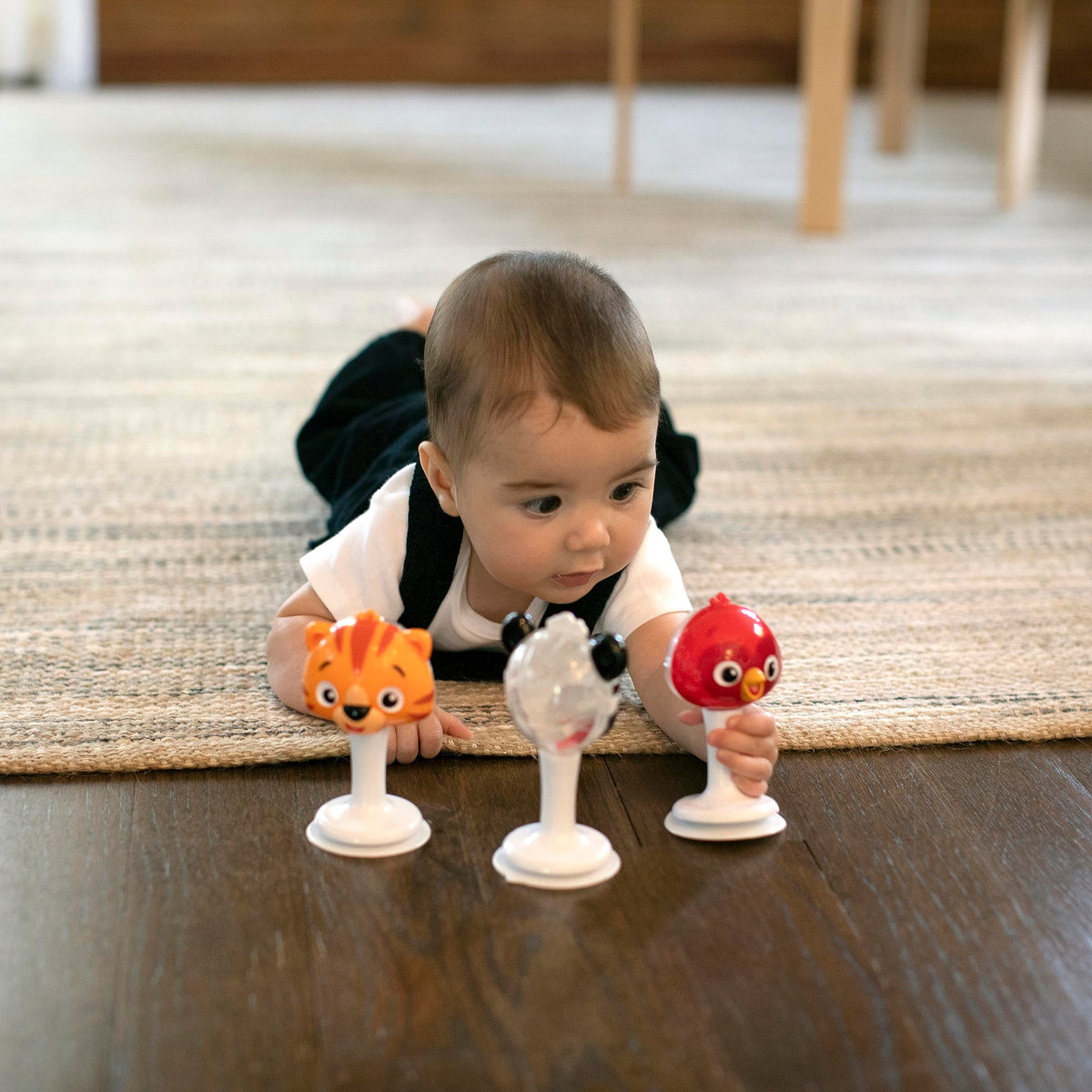 Baby Einstein Rattle & Jingle Trio High Chair Suction Toys Take-Along Musical Rattle Set Age 6