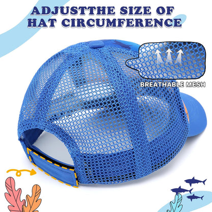 Duoyeree Toddler Baseball Cap Baby Cap Sun hat Print Dinosaur Pattern and Solid Color hat Kids boy