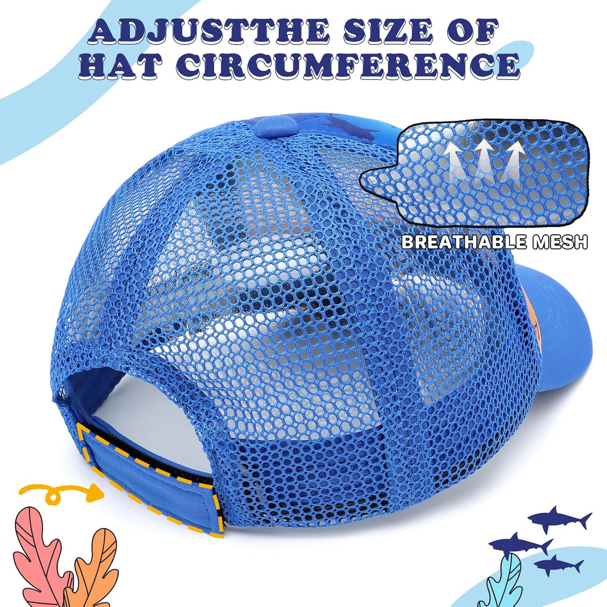 Duoyeree Toddler Baseball Cap Baby Cap Sun hat Print Dinosaur Pattern and Solid Color hat Kids boy