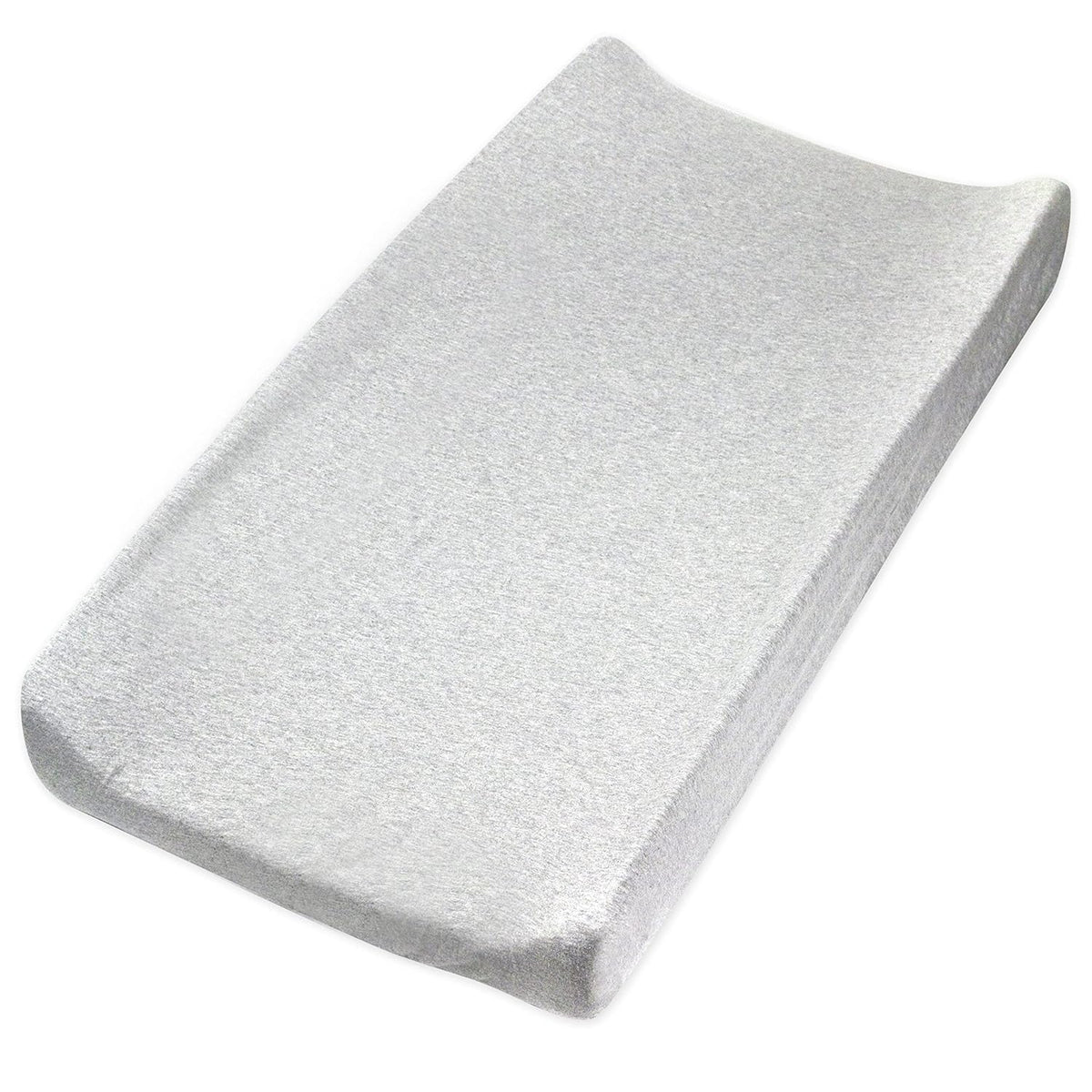 HonestBaby Girls Organic Cotton Changing Pad Cover, Light Gray Heather, One Size