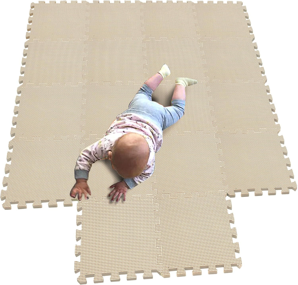 MQIAOHAM® 18 Pieces Puzzle Play Mats, Soft Baby Play Mat, Kids Interlocking Foam Floor Tiles