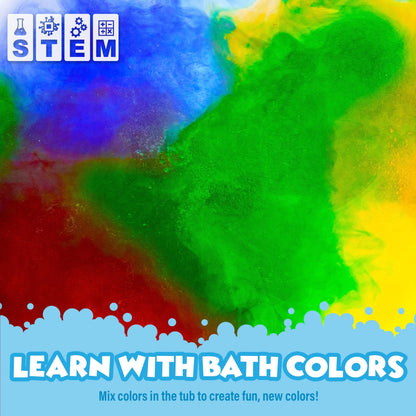 Tub Works® Bath Color Fizzies, 150 Count | Nontoxic & Fragrance-Free | Fizzy, Bath Color Tablets