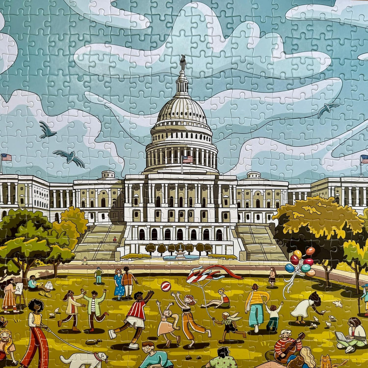 500 Piece Jigsaw Puzzle - United States Capitol - Washington, D.C. – 15.8 x 19.7 inches – Premium