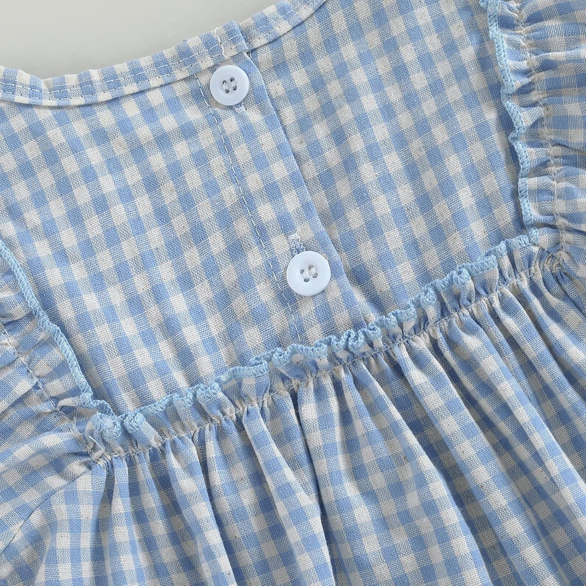 Douhoow Infant Baby Girl Plaid Romper Baby Sweatshirt Romper Ruffle Festival Clothes Fall Winter