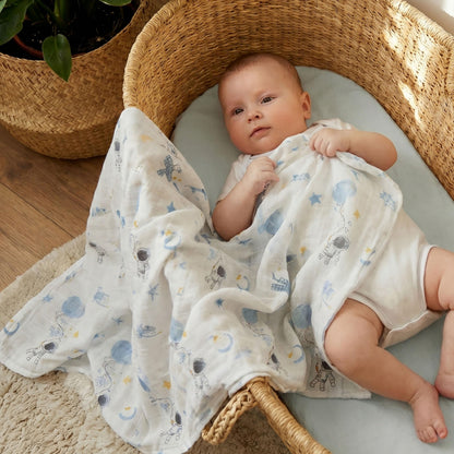 GLLQUEN BABY Receiving Blankets Boy Muslin Swaddle Blankets for Newborn