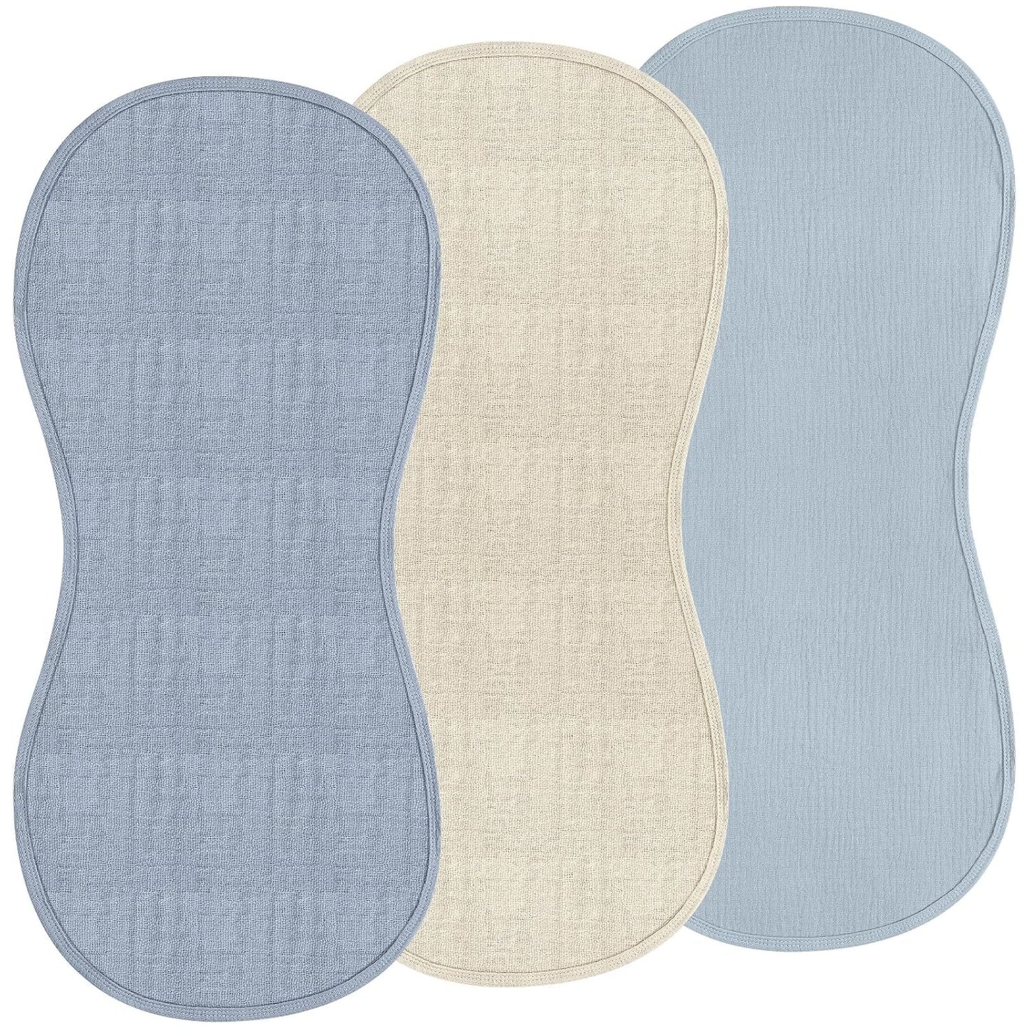 3 Pcs Changing Pad Liners Fits in Peanut Shape Changing Pad Waterproof Diaper Mats Organic Cotton