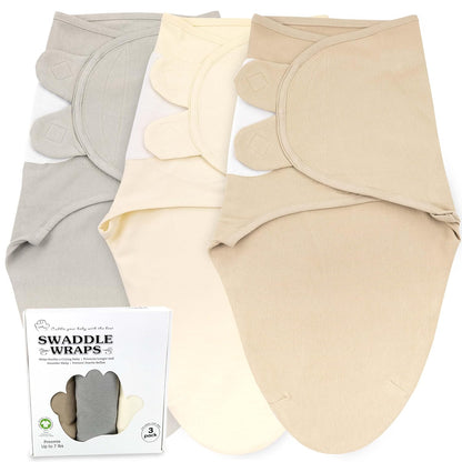 Bublo Baby Organic Preemie Swaddles 4-7 lbs - 3-Pack Premature Babies Swaddle Sleep Sack