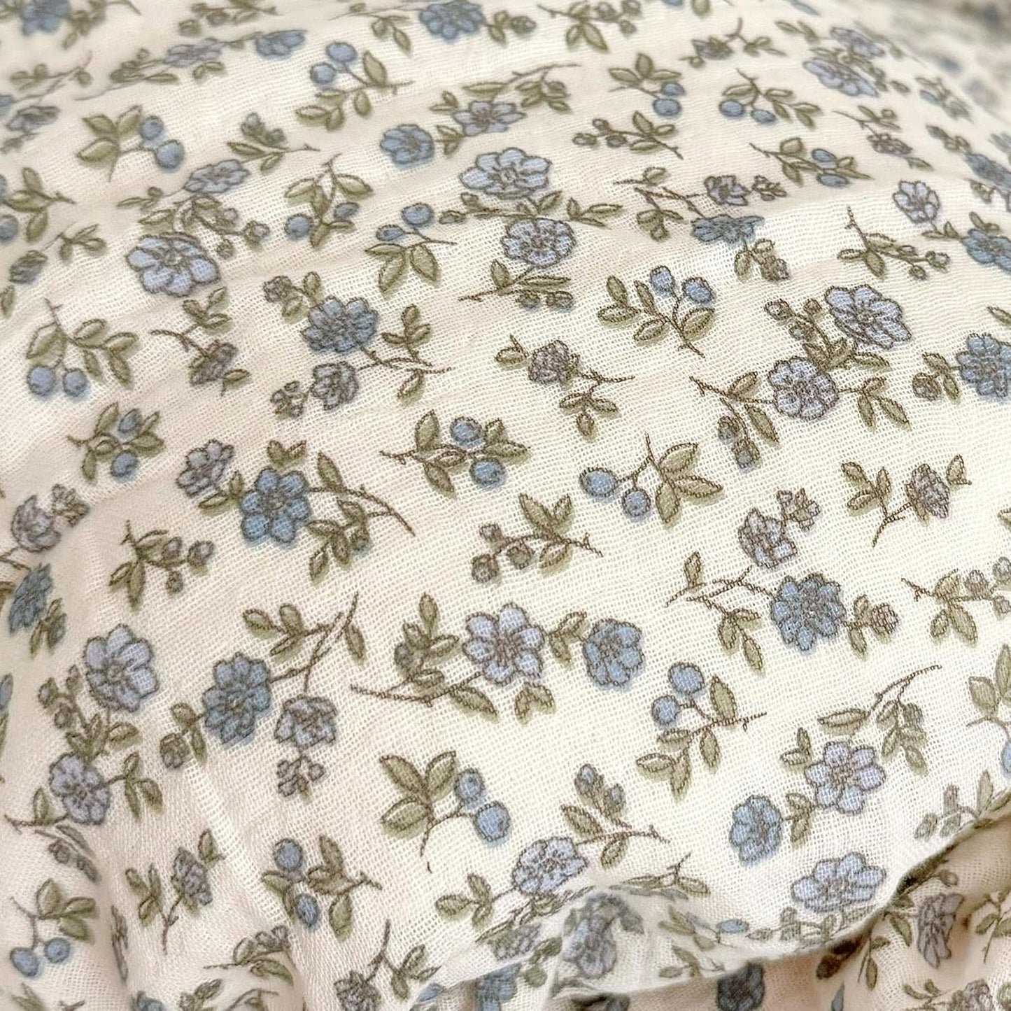 BuLuTu Soft Cotton Kids Pillowcases Standard Size, Blue Floral Toddler Pillowcases for Girls Boys