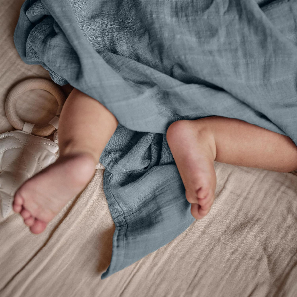 Swaddle - 100% Organic Cotton - Muslin Swaddle Blankets for Newborn, 47" x 47" 2-Pack (Sage