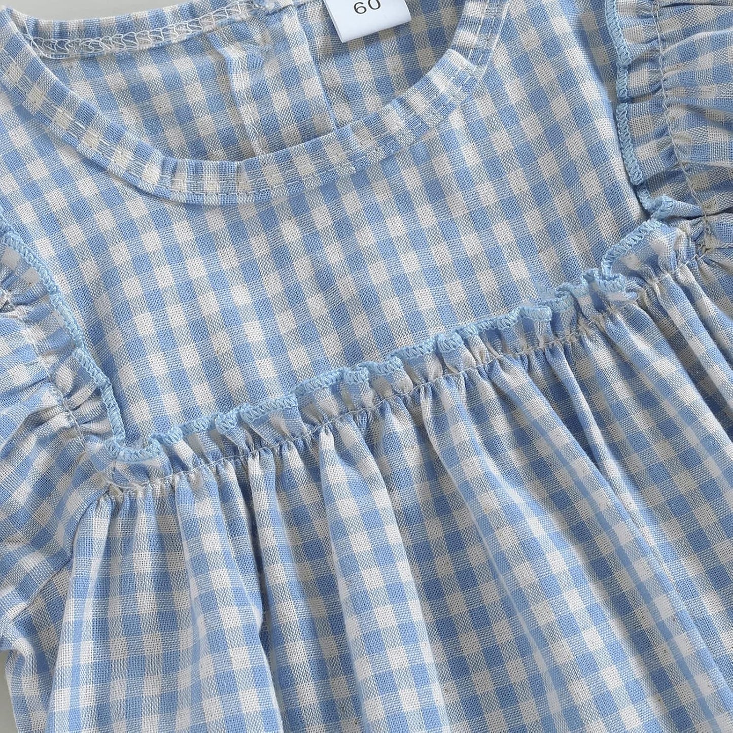 Douhoow Infant Baby Girl Plaid Romper Baby Sweatshirt Romper Ruffle Festival Clothes Fall Winter