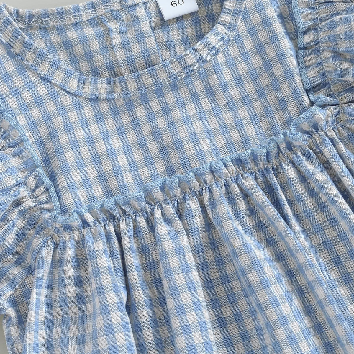 Douhoow Infant Baby Girl Plaid Romper Baby Sweatshirt Romper Ruffle Festival Clothes Fall Winter