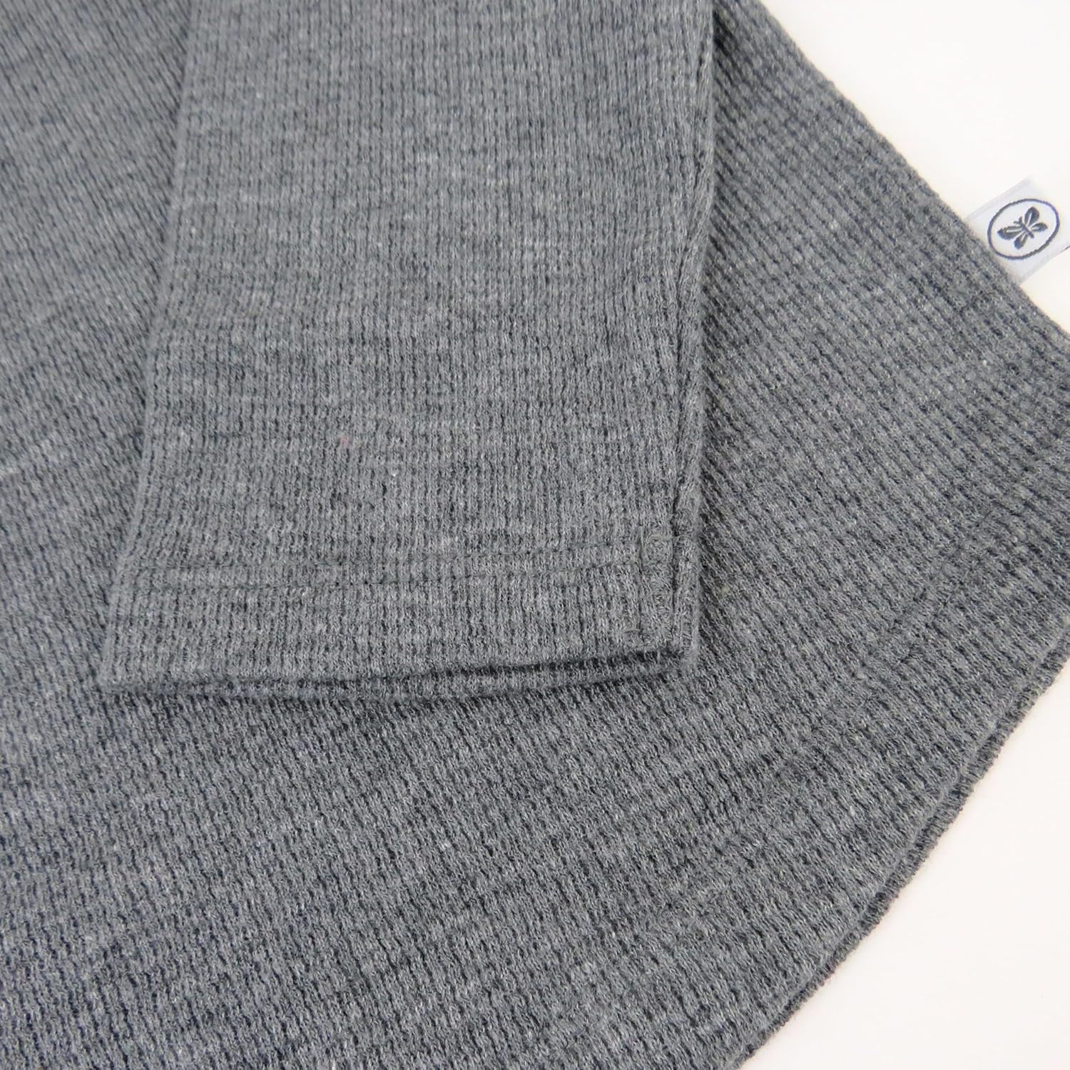HonestBaby 5-pack Waffle Henley Long Sleeve Shirts 100% Organic Cotton for Infant Baby and Toddler
