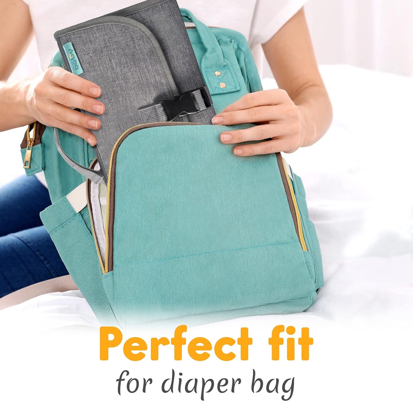 Kopi Baby Portable Diaper Changing Pad - Baby Diaper Changer Travel Bag with Wipes Pocket, Smart