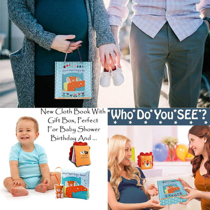 Teddy Bear Baby Book Activity Quiet Cloth Soft Books Developmental Toys Interactive Baby Books for