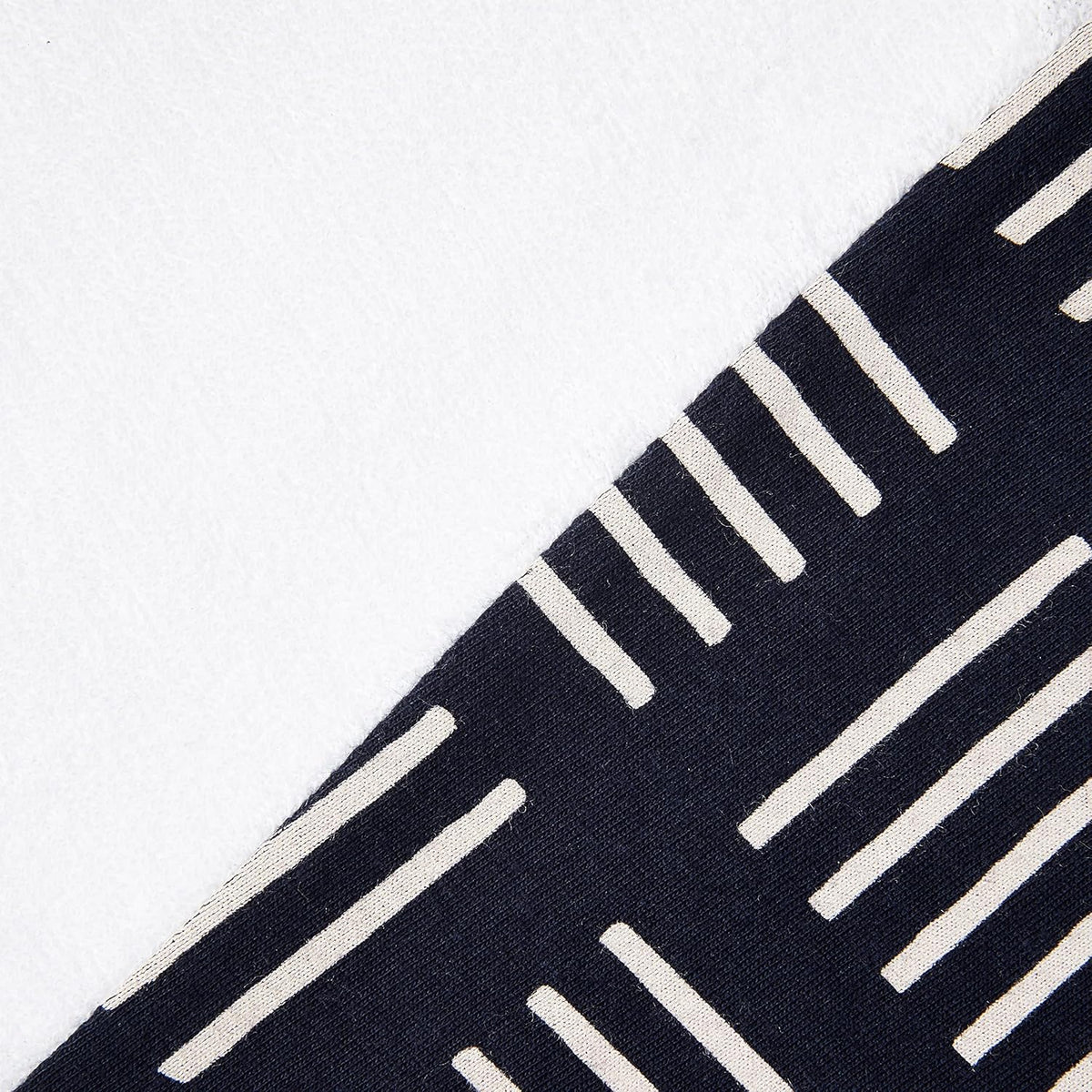 HonestBaby 2-Piece Organic Cotton Printed & Terry Changing Pad Cover Set, Sketchy Square Dark Navy