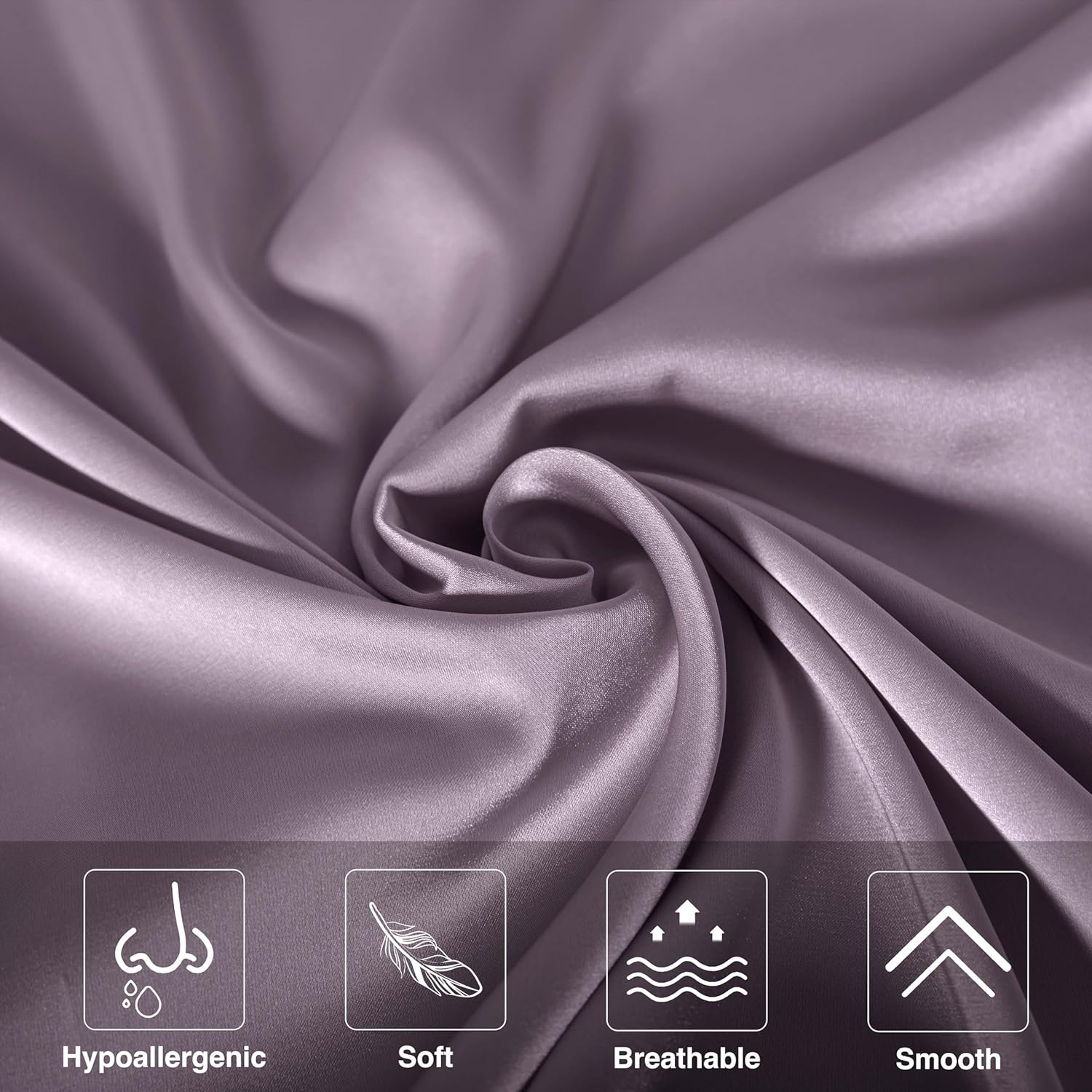 Mulberry Silk Pillowcase for Hair and Skin,Cooling Silk Pillow Case with Hidden Zipper,Allergen