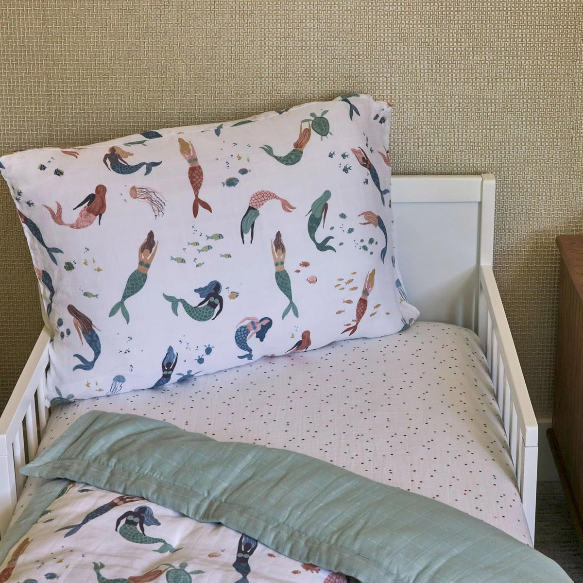 Little Unicorn Standard Pillowcase 2 Pack | Super Soft & Breathable Muslin Fabric | Snug Envelope