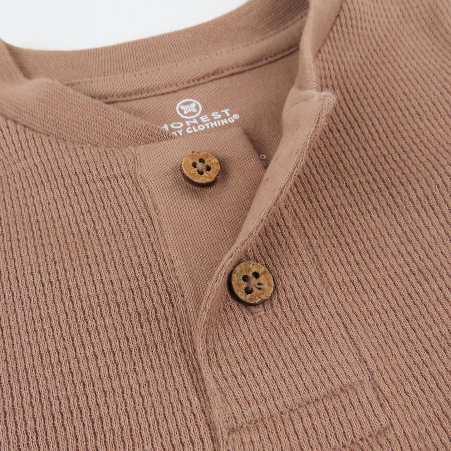 HonestBaby 5-pack Waffle Henley Long Sleeve Shirts 100% Organic Cotton for Infant Baby and Toddler