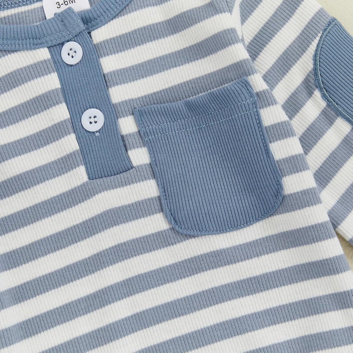 fhutpw Baby Boy Clothes 3 6 12 18 Months Ribbed Knitted Long Sleeve Romper and Pants Sets Newborn