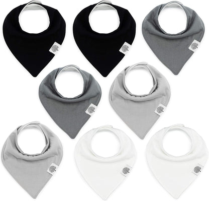Parker Baby Bandana Drool Bibs 8 Pack Baby Bibs for Boys, Girls, Unisex - Soft & Stylish Teething