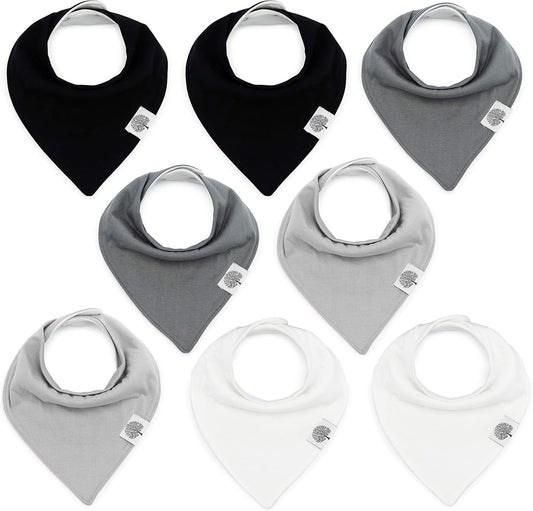 Parker Baby Bandana Drool Bibs 8 Pack Baby Bibs for Boys, Girls, Unisex - Soft & Stylish Teething
