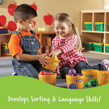 Learning Resources Farmer’s Market Color Sorting Set - 30 Pieces Age 18+ Months Toddler Learning