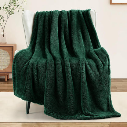 Exclusivo Mezcla Soft Fleece Throw Blanket for Couch, Super Soft Velvet Plush Bed Blanket, Fuzzy
