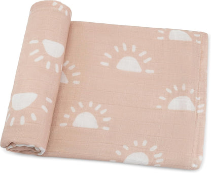 Comfy Cubs Muslin Swaddle Blankets Pack of 1 - 47 x 47 Inch Soft Cotton Baby Blanket Set, Large