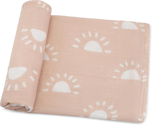 Comfy Cubs Muslin Swaddle Blankets Pack of 1 - 47 x 47 Inch Soft Cotton Baby Blanket Set, Large
