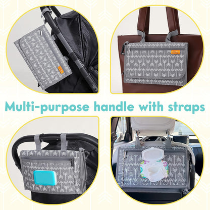 Kopi Baby Portable Diaper Changing Pad - Baby Diaper Changer Travel Bag with Wipes Pocket, Smart