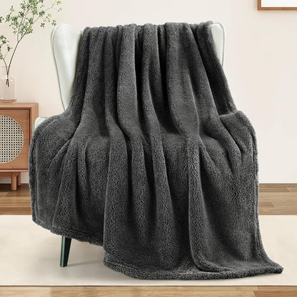Exclusivo Mezcla Soft Fleece Throw Blanket for Couch, Super Soft Velvet Plush Bed Blanket, Fuzzy