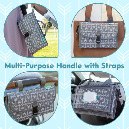 Kopi Baby Portable Diaper Changing Pad - Baby Diaper Changer Travel Bag with Wipes Pocket, Smart
