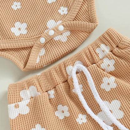 fhutpw Baby Girl Clothes Summer Cute Outfits 3 6 12 18 Months Spaghetti Strap Romper & Floarl