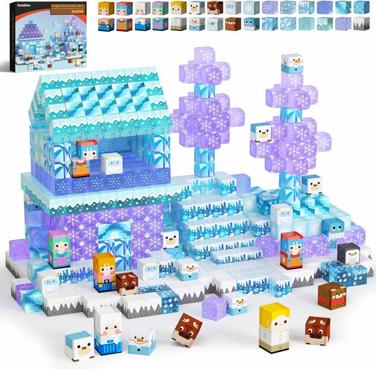 GobiDex 100PCS Magnetic Blocks Magnet Building Toys, Princess Castle Toys for Girls, Upgraded STEM