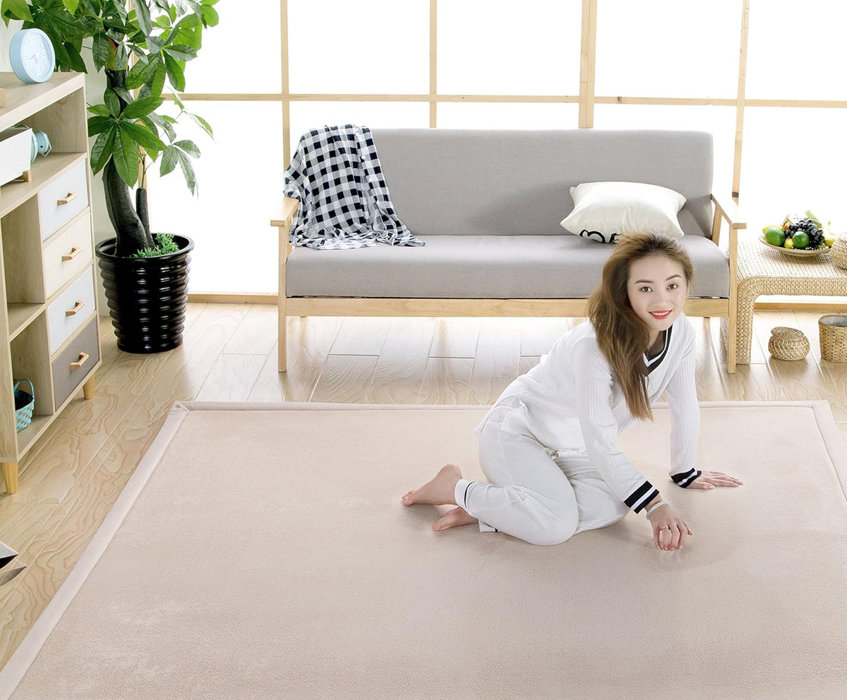 V-Mix Children's Play Mat - Handmade Weaving Plush Foam Rug for Baby, Toddler & Children's Play