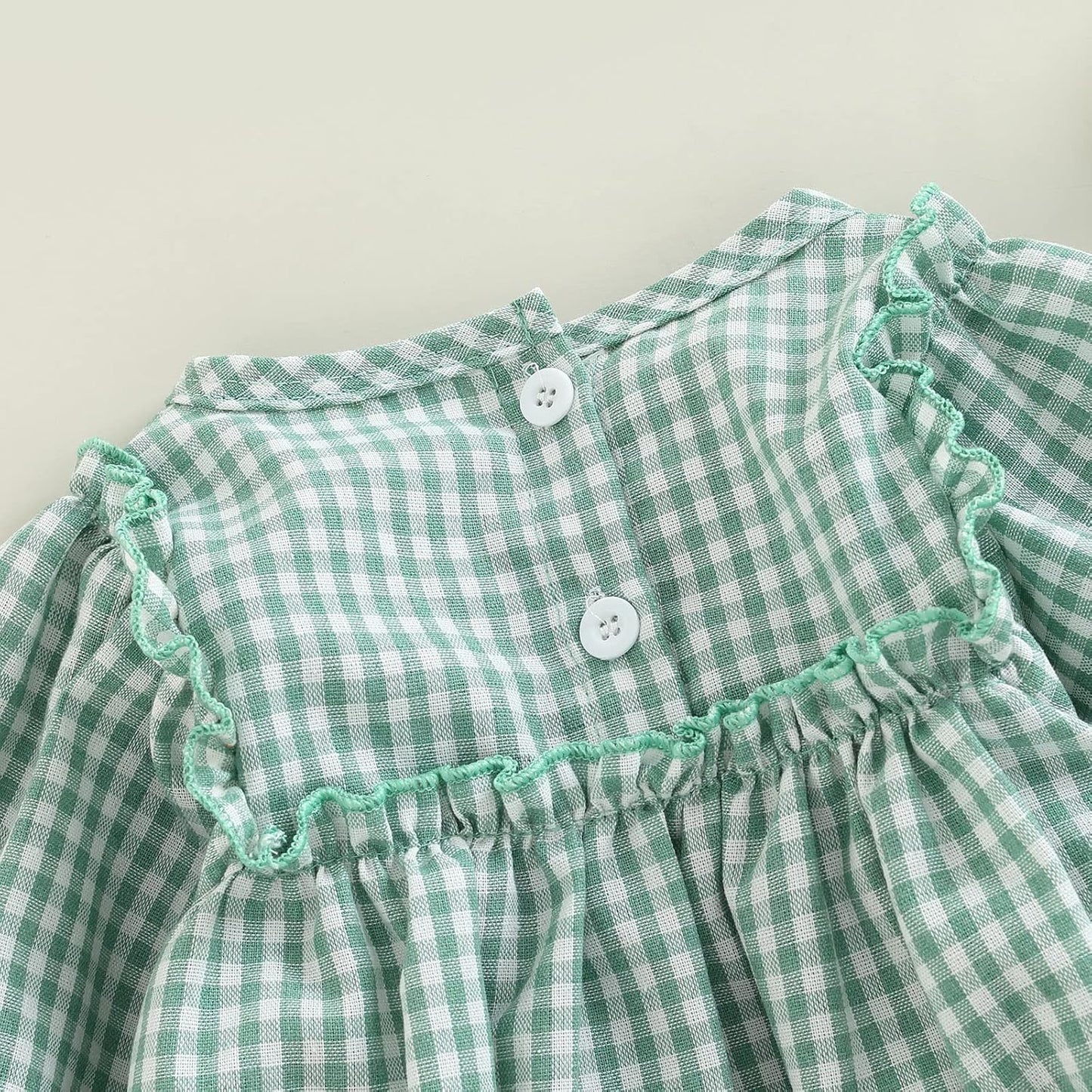 Douhoow Infant Baby Girl Plaid Romper Baby Sweatshirt Romper Ruffle Festival Clothes Fall Winter
