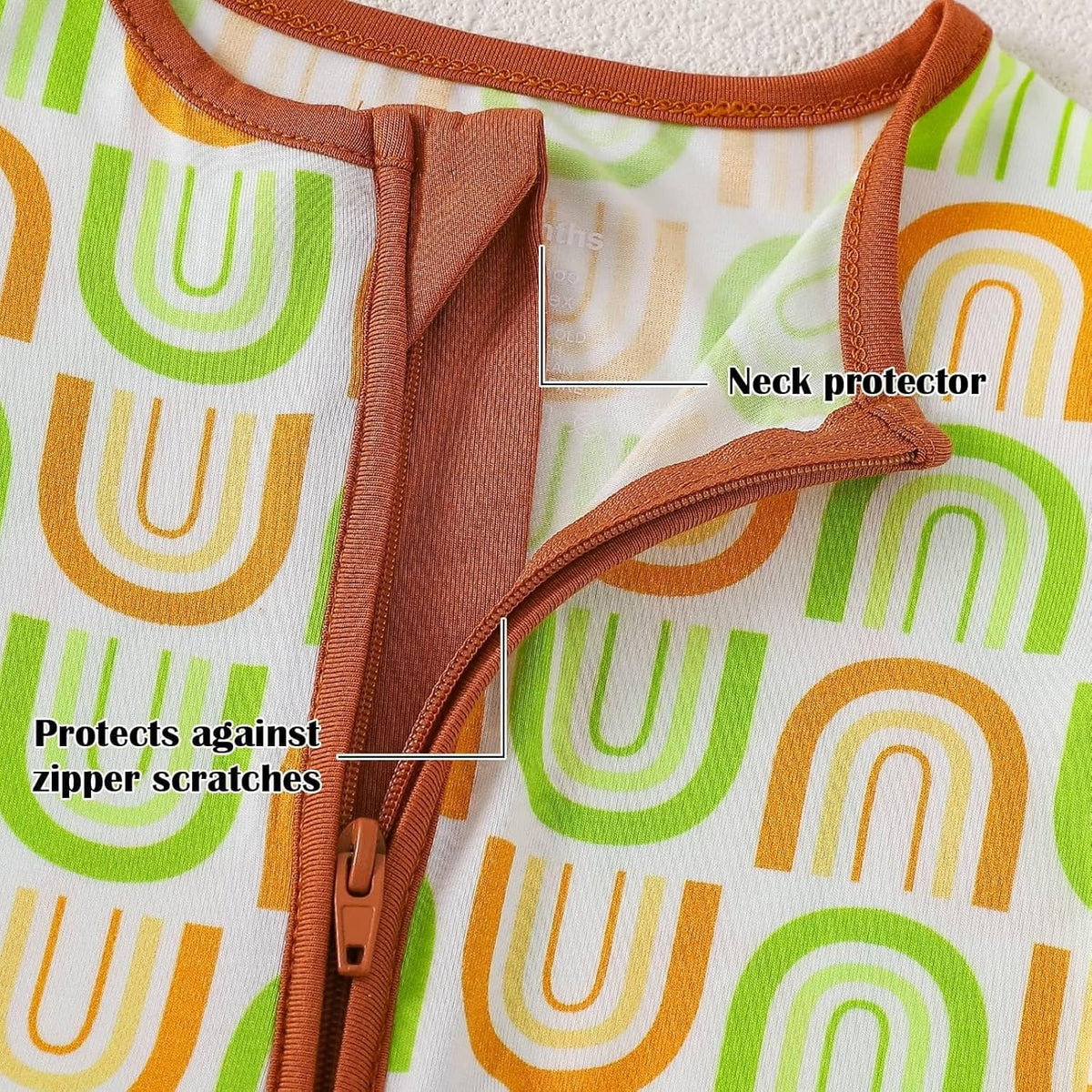 OPAWO Bamboo Baby Pajamas 3 Pack, Double Zipper Bamboo Sleepers for Baby Boy Girl Romper, Toddler