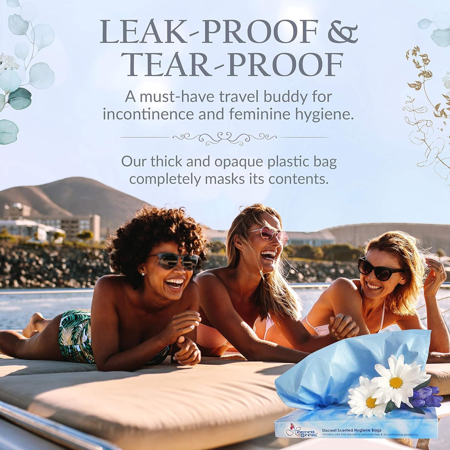 Heaven Scent Hygiene Bags 1.5MIL ULTRA-THICK Discreet Waste Disposal | MADE IN THE USA | Mild Baby