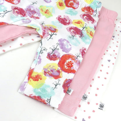 HonestBaby Multipack Harem Pants Roomy Fit Pull on Bottoms 100% Organic Cotton for Infant Baby