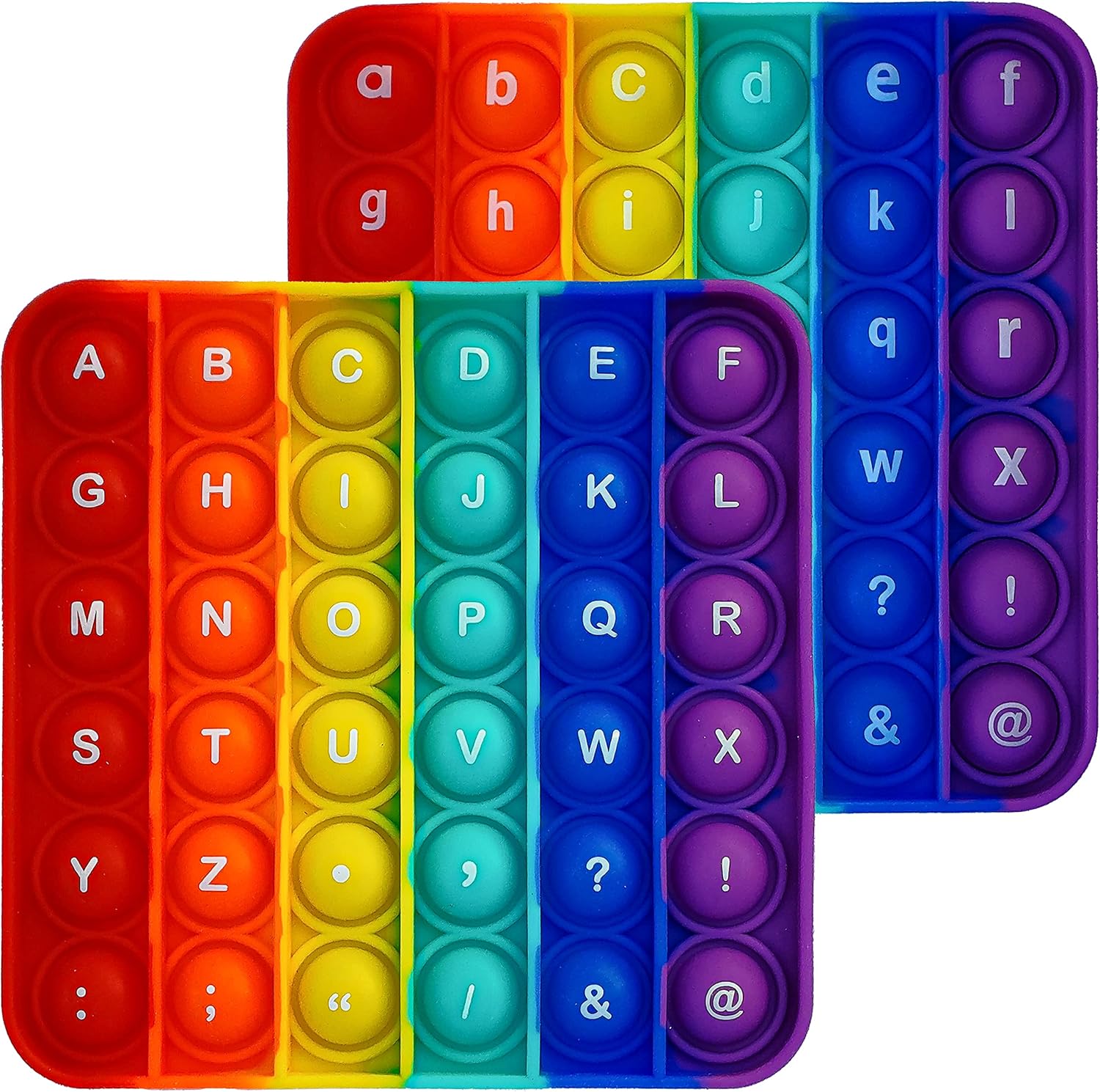 Alphabet Pop Fidget Toy Letters ABC Numbers Learning and Educational Toys Square Sensory Toys