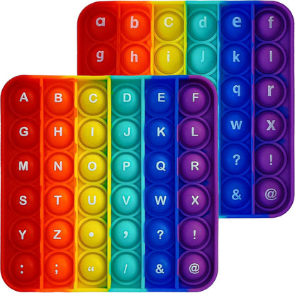 Alphabet Pop Fidget Toy Letters ABC Numbers Learning and Educational Toys Square Sensory Toys