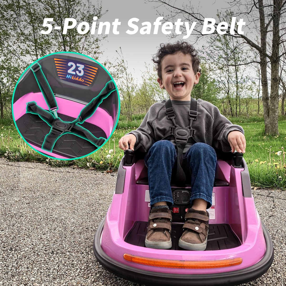 12V Kids Bumper Car, Electric Baby Bumper Car for Toddlers with Remote Control, 3 Speeds - Light