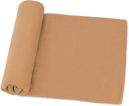 Comfy Cubs Muslin Swaddle Blankets Pack of 1 - 47 x 47 Inch Soft Cotton Baby Blanket Set, Large