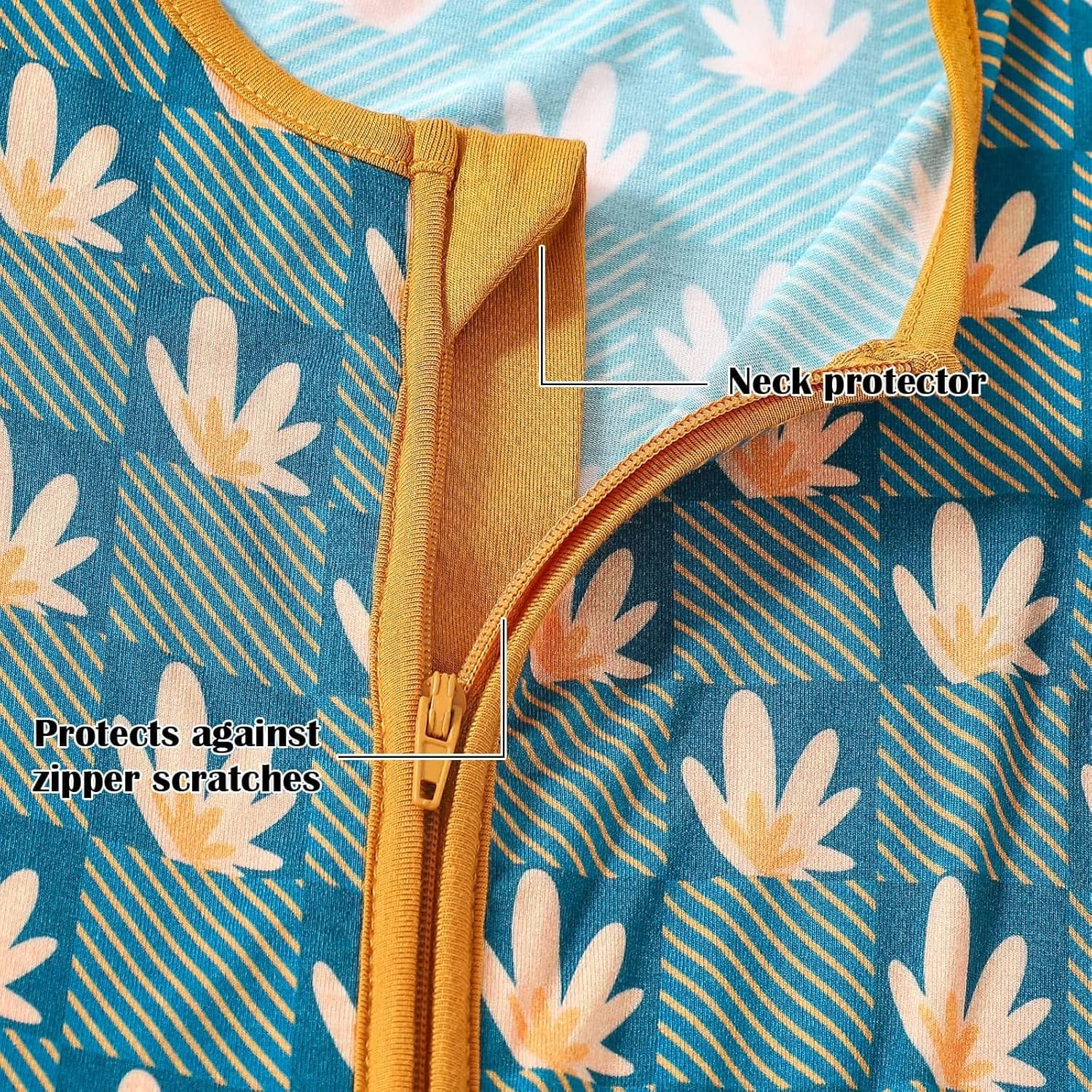 OPAWO Bamboo Baby Pajamas 3 Pack, Double Zipper Bamboo Sleepers for Baby Boy Girl Romper, Toddler