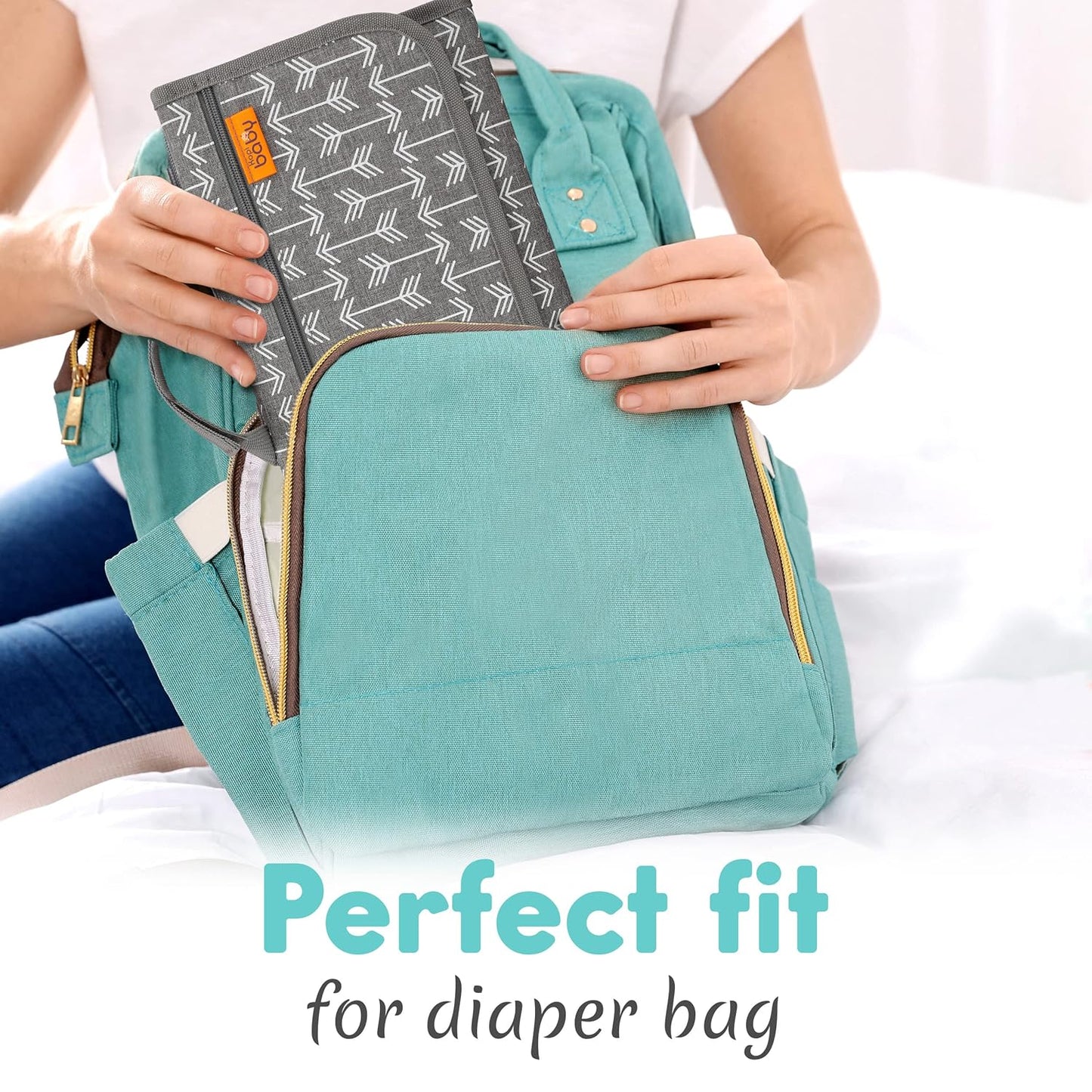 Kopi Baby Portable Diaper Changing Pad - Baby Diaper Changer Travel Bag with Wipes Pocket, Smart
