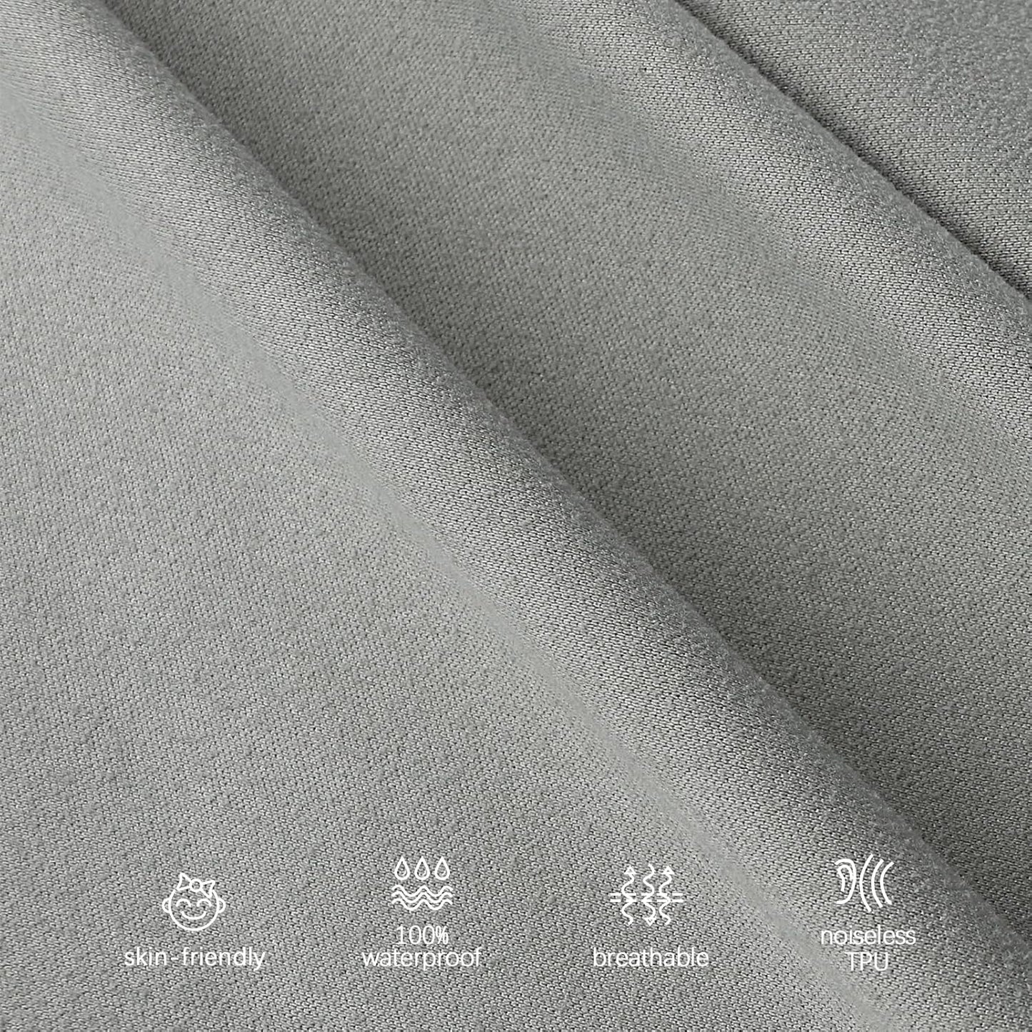 Crib Sheets Waterproof 2 Pack, Crib Mattress Protector, Toddler Fitted Crib Sheet Neutral, Ultra