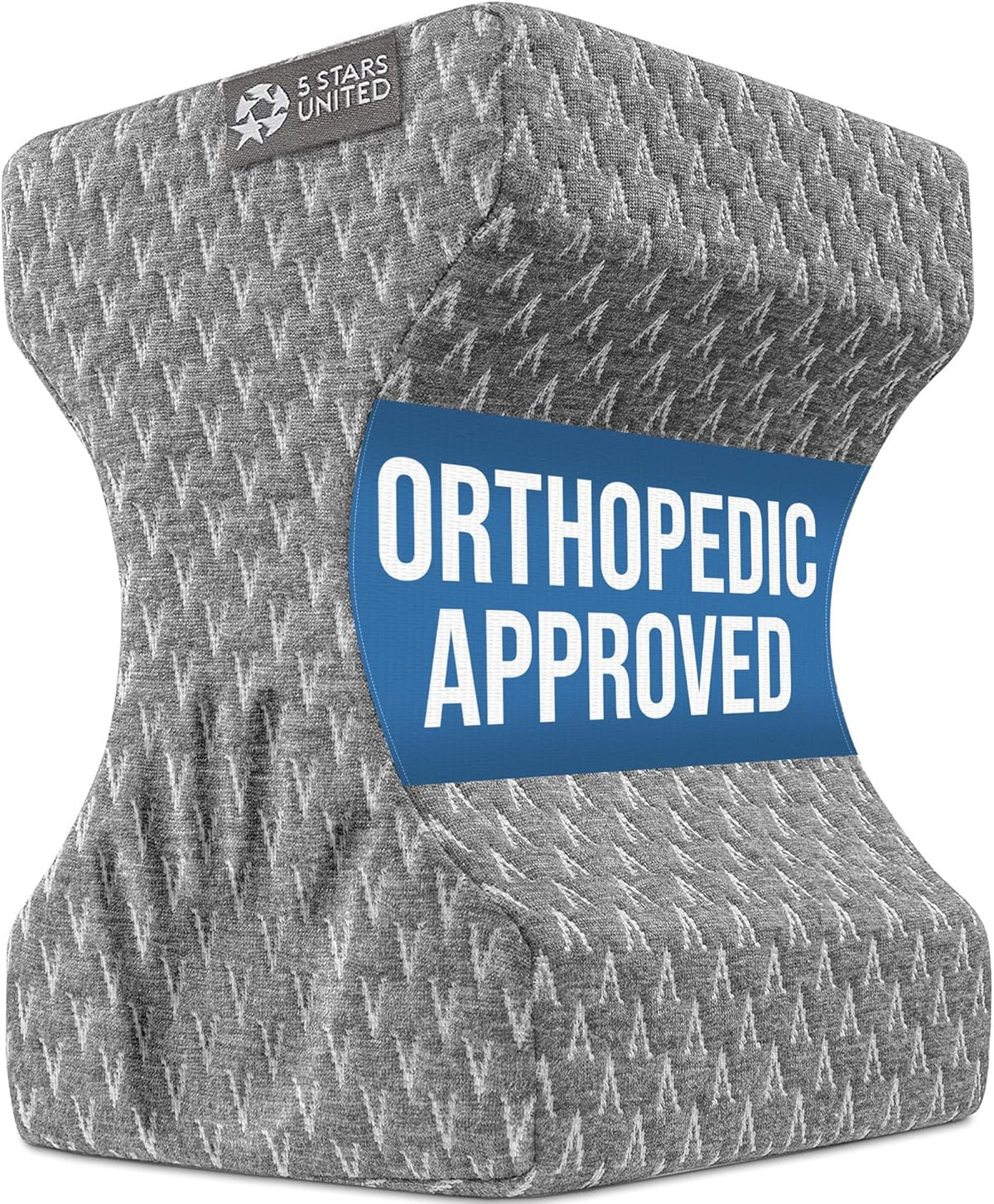 5 STARS UNITED Knee Pillow for Side Sleepers - Hip Pain Relief, Memory Foam Leg Cushion for Side