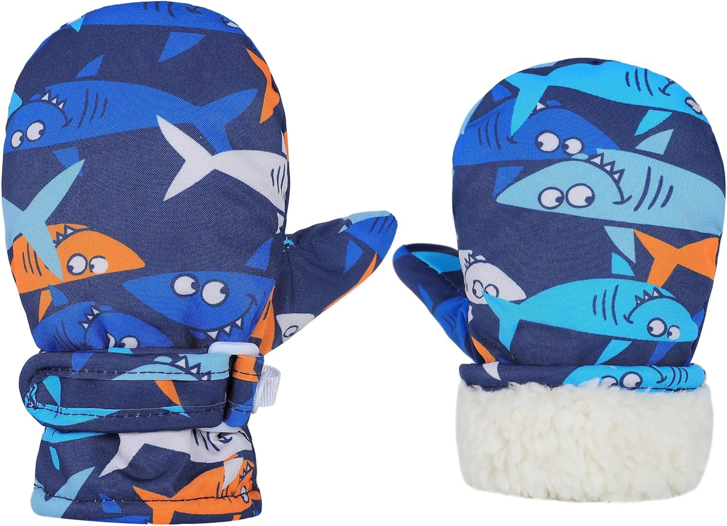Toddler Gloves Kids Mittens Winter Warm Lined Fleece Gloves Waterproof Snow Baby Mitten for Boys