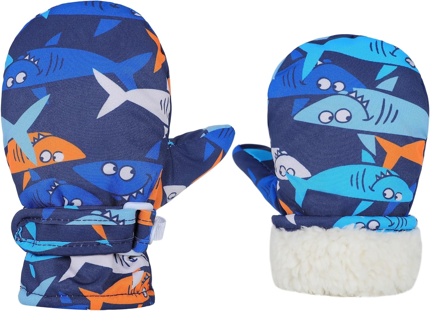 Toddler Gloves Kids Mittens Winter Warm Lined Fleece Gloves Waterproof Snow Baby Mitten for Boys