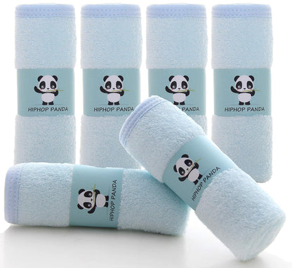 HIPHOP PANDA Baby Washcloths, Rayon Made from Bamboo - 2 Layer Ultra Soft Absorbent Newborn Bath